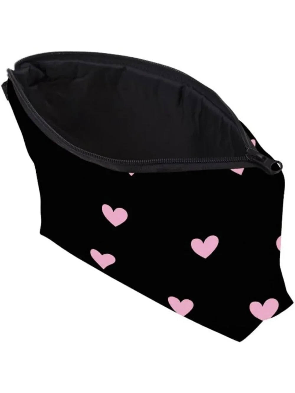 Chic Pink Heart Travel Makeup Bag | Small Cosmetic Pouch Gift for Women